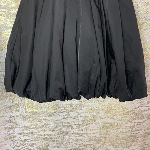 DAISY Black Satin Bubble Hem Mini Skirt Size S - Picture 3 of 9